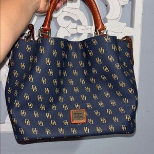 Dooney & Bourke Navy and Brown Women's Bag